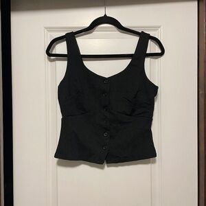 Button Peplum Top